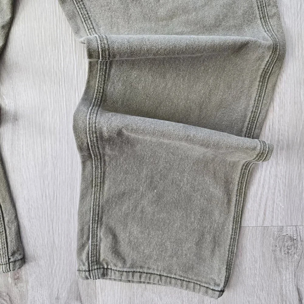 Aeropostale | khaki green denim workwear carpenter straight leg pants | MENS 34